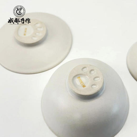 【彭州白瓷￭熊猫盖碗单耳杯】成都手作盖碗茶杯 带盖单个熊猫三才杯 高档功夫茶具泡茶碗【非物质文化遗产】【大师匠作】 商品图6