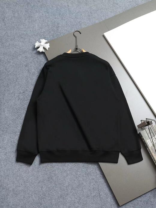 D081444秋季精典单排字母Logo标识印花圆领卫衣男女同款 商品图3