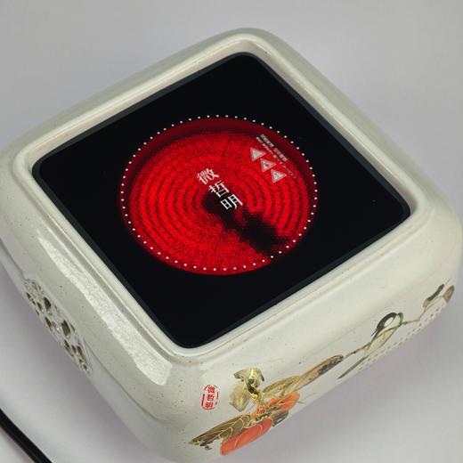 微哲明丨柿柿如意 窑变陶瓷 茶道电陶炉 1000W 宝蓝圆型/白色方型 不含壶 商品图9