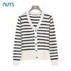 NUTS商场同款春秋款V领时尚黑白撞色毛织短外套女4380528A1 商品缩略图0