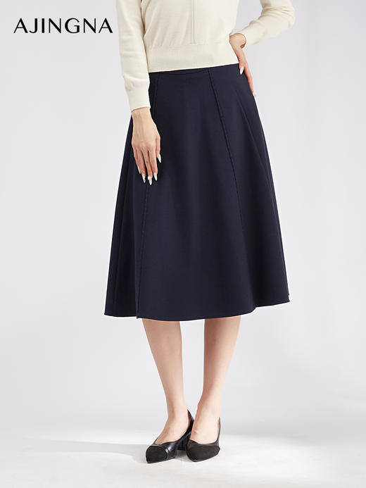 【反季特卖】阿菁娜优雅通勤必备高腰显瘦半身裙A29D213053 商品图2