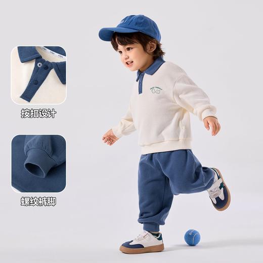 嘟嘟家宝宝polo套装学院风秋装儿童卫衣裤子男童新款女童洋气童装 商品图2