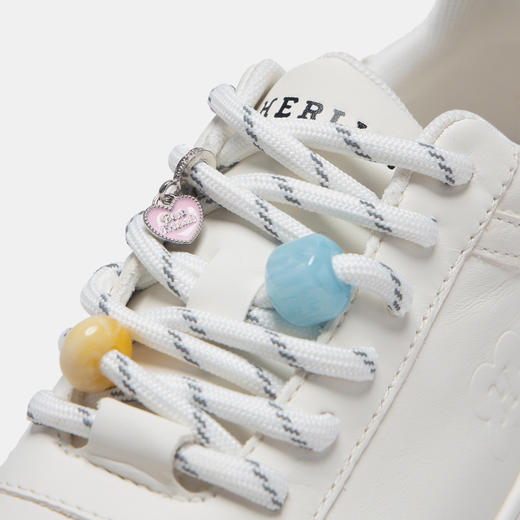 HERLIAN2025年秋季新品女士休闲鞋可拆卸配饰厚底小白鞋 商品图3