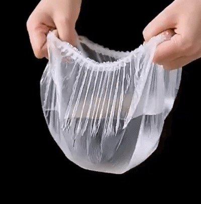 【壁挂抽取式一次性保鲜膜套】一袋可以用很久结实耐用不漏水⚠️食品级材质~安全放心使用❗❗ ▸韧性好不易破，冰箱/微波炉通用-GZFT 商品图9