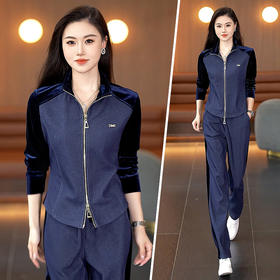 SP63-811休闲运动套装女2025早春时尚圆领卫衣春秋外套洋气妈妈品牌两件套