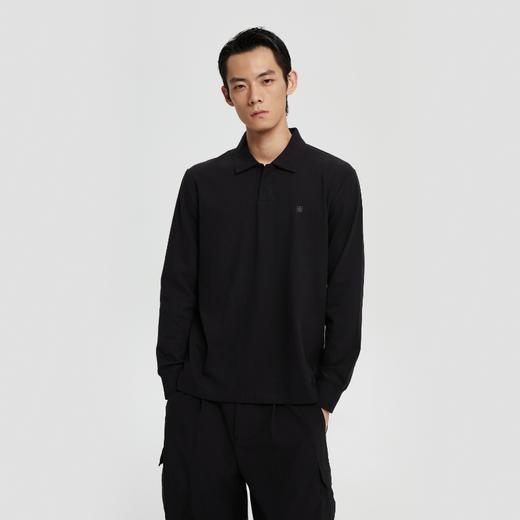 oneup珠地宽松长袖Polo 商品图3