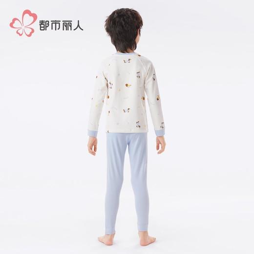 都市丽人男童女童可穿云柔棉儿童保暖衣长袖长裤棉质套装JWH1A3 商品图9