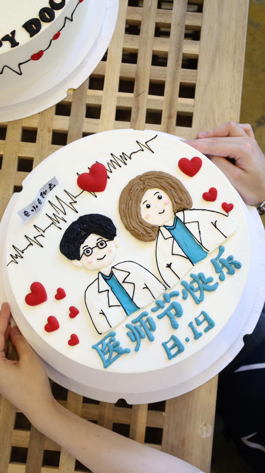 8.19医师节蛋糕—手绘医师（图为10寸） 商品图1