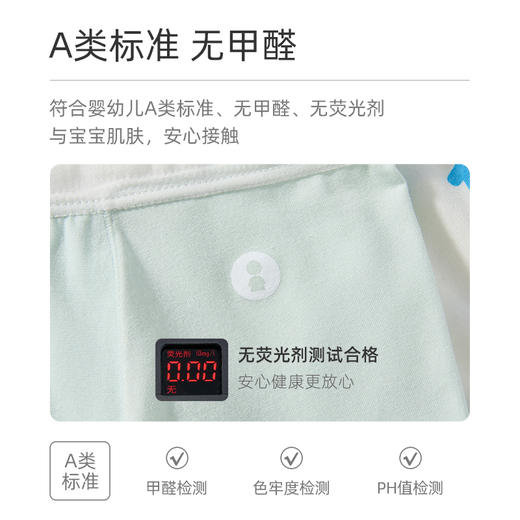 怡比欢乐动物园男童平角内裤3条入HY25AUN201蓝绿色调90#-140# 商品图4