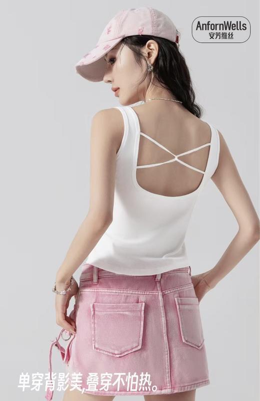 交叉美背一体杯背心浅露性感蝴蝶背15135075 商品图1