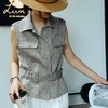 【à perles】LP*重工亚麻+金丝线无袖腰带马甲 商品缩略图0