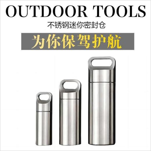 （随身应急小药瓶）便携式药盒随身带盖不锈钢密封药盒随身小药瓶急救分装钥匙扣 商品图0