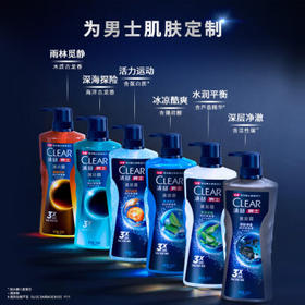 清扬（CLEAR）男士平衡控油沐浴露组套 冰凉酷爽400g+活力运动180g长效清爽 /个人护理 /身体护理 /沐浴露