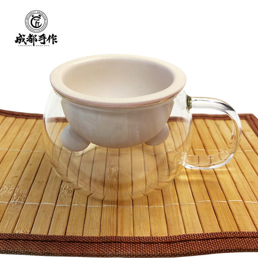 【彭州白瓷￭洗脑壳飘逸杯】成都手作泡饮一体茶杯 家用高档送礼熊猫耳泡茶碗【非物质文化遗产】【大师匠作】 商品图8