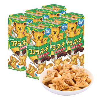 乐天LOTTE小熊饼干 泰国进口儿童饼干休闲零食巧克力味37克*6盒 /休闲食品 /饼干 /夹心饼干 商品图5