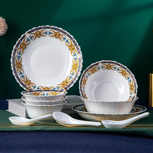 康宁冰萃玲珑 彭巴杜夫人系列 餐具10件套CB-BPBD10/KZ/LS 商品图0