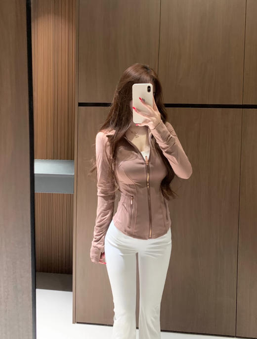 点此购买 lulu露露春秋季女士金标拉链运动夹克外套 LL 327188 商品图11