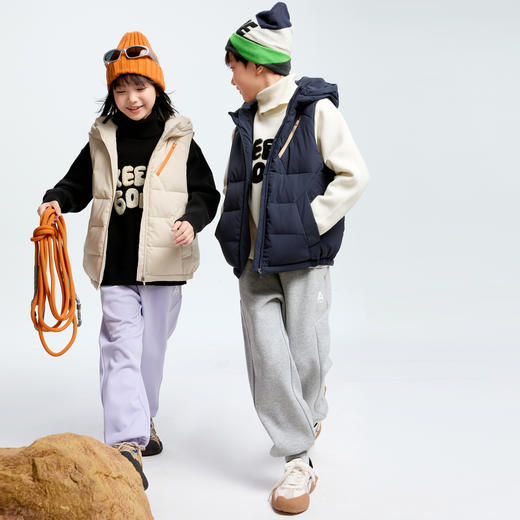 男女童带帽羽绒马夹冬季新款安奈儿童装EM542554 商品图3