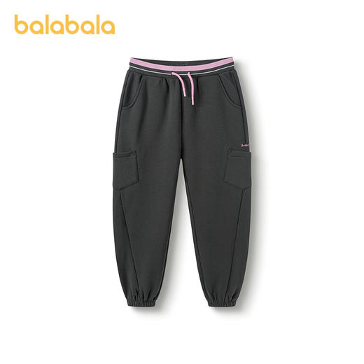 巴拉巴拉童装女童加绒裤子冬装慢跑裤撞色儿童保暖一体绒运动休闲 商品图4