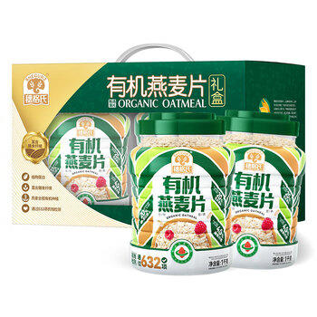 穗格氏有机燕麦片健康礼盒2000g 无蔗糖即食麦片营养谷物早餐年货节礼盒 /水饮冲调 /冲饮谷物 /麦片 商品图2