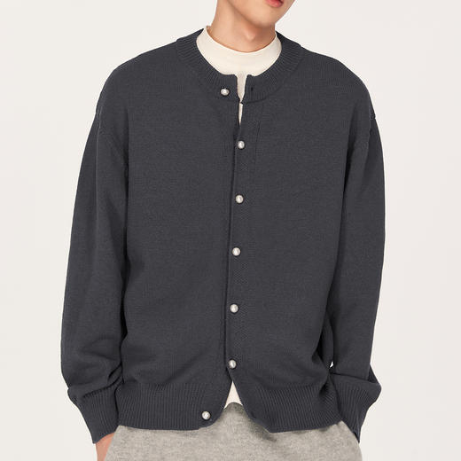 NPC潮牌安可拉红手工订制纽扣落肩针织毛衣开衫男慵懒NP48SW38 商品图2