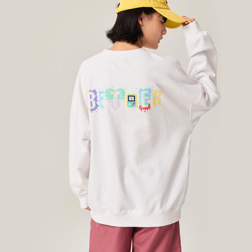 NPC潮牌重磅430G字母撞色宝石绣像素风卫衣男休闲落肩NP47ST27 商品图2