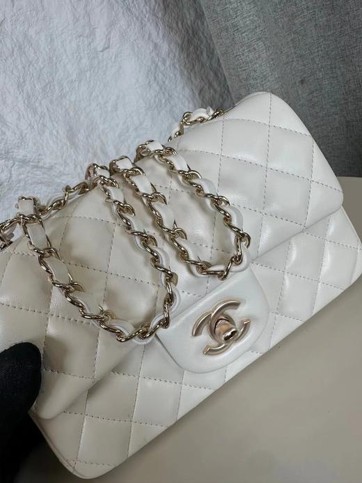 香奈儿 CF 升级版  大mini小羊皮  白色 (LZ) 商品图3