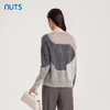 NUTS商场同款秋冬季灰色气质撞色百搭时尚毛织套头衫女4350517A1 商品缩略图4