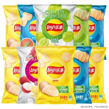 乐事（Lay's）薯片 混合多口味40g*10包 400g 零食礼包 百事食品 /休闲食品 /膨化食品 /薯片 商品图0