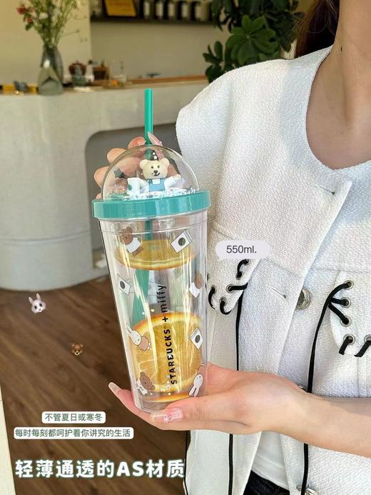D081459可爱米菲熊550毫升大容量吸管杯 商品图7