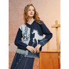 两三事梵高文艺垂芒溯夜2025秋季新款不对称木耳边下摆花色毛衣女 商品缩略图3