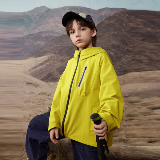 【MQD】男大童秋季新品户外露营登山保暖连帽外套 商品图4