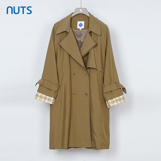 NUTS商场同款春秋款韩版简约休闲气质宽松显瘦风衣外套女334041338 商品图2