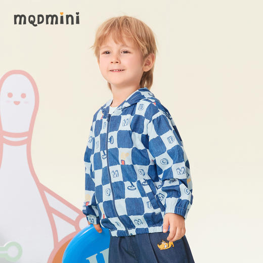 【秒1】【MQD】【专柜同款】童装宝宝防晒衣夏新款棋盘格抗UV小童皮肤衣 商品图1