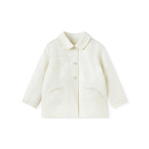 【高定系列】英氏儿童夹克绵羊毛桑蚕丝短外套秋冬保暖新款 商品图4