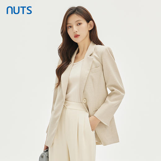 NUTS商场同款春秋季时尚通勤简约气质宽松显瘦西装外套女332041146 商品图0