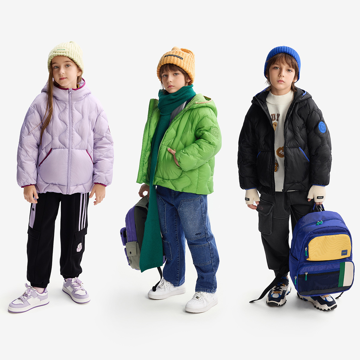 【秒】【MQD】【设计师系列】童装儿童羽绒服连帽冬季新款男女童厚外套