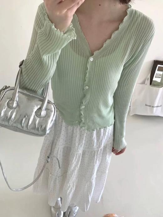 【门店同款】ENJOY夏季“悠然之境”木耳边针织开衫 162695159 商品图0