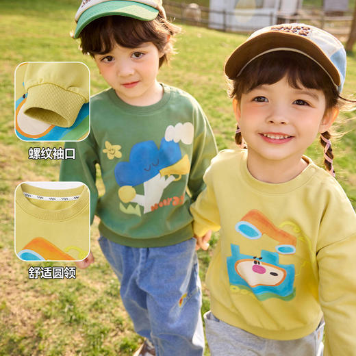 【秋季上新】嘟嘟家儿童秋季新款卫衣男童套头衫秋款女童秋装宝宝上衣卡通童装 商品图2