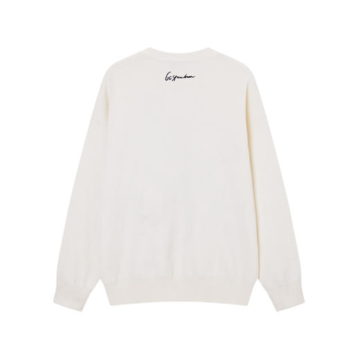 NPC潮牌CC系列彩虹蘑菇绣花可机洗毛衣男趣味休闲宽松CC48SW07 商品图3