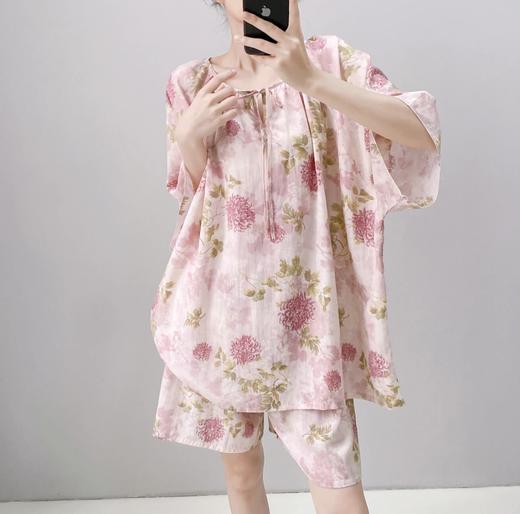 【宽松版型 慵懒随性】沐臻丝-新中式国风棉绸家居服套装 90-150斤可穿 商品图5