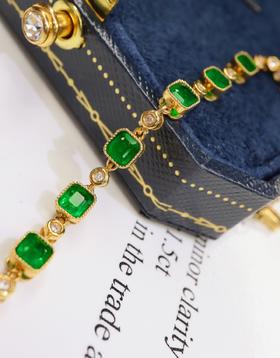 1.6vt刻面祖母绿手链