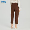 NUTS商场同款春秋复古气质高腰直筒显瘦九分休闲长裤女313073276B 商品缩略图4