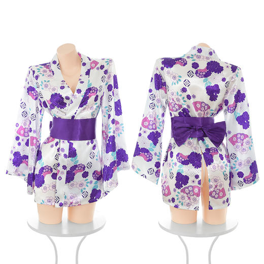 霏慕 樱花绘卷の诗意剪影和服ZY79 情趣内衣性感纯欲日式樱花和服火辣角色扮演睡衣情趣制服 商品图9