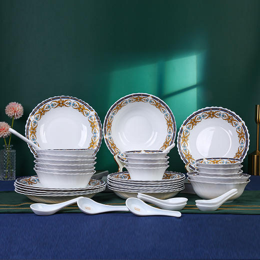 康宁冰萃玲珑  彭巴杜夫人系列 餐具40件套CB-BPBD40/KZ/LS 商品图0
