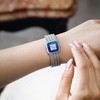 独角鹿西洋古董瑞士出品18K白金青金石钻石表盘女士腕表古董珠宝 商品缩略图1