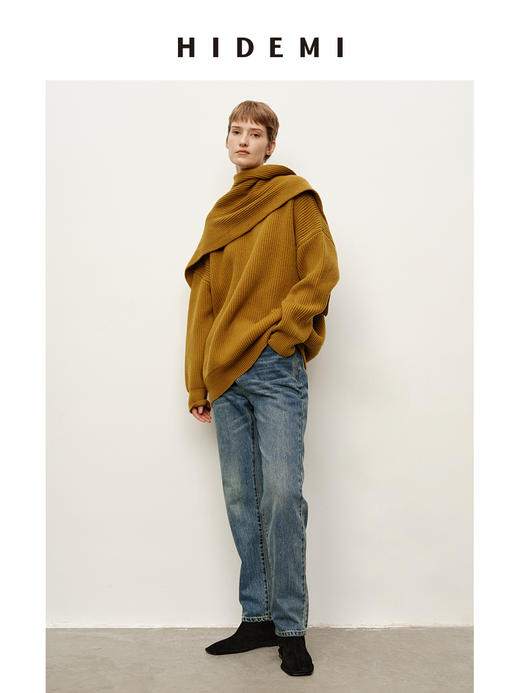 HIDEMI 多重水洗复古做旧感小脚牛仔裤 商品图2