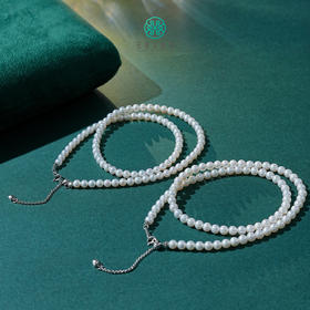 S925珍珠项链-淡水有核小米链约4.5mm