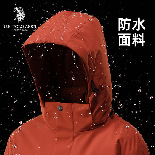 U.S.POLO ASSN石墨烯冲锋夹克外套 | 防风防雨水防污，户外登山软壳机能保暖【7天内发货】 商品图1