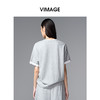 VIMAGE纬漫纪圆领撞色拼接设计休闲率性风T恤V2402102 商品缩略图4